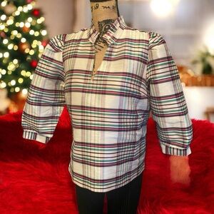 Festive Puff Sleeve Blouse